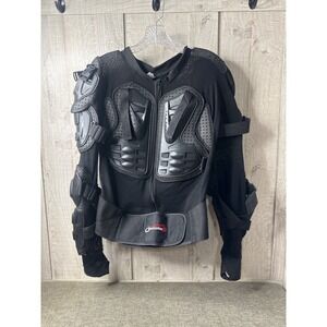 Ohmotor Chest Back Armor Jacket For Motorcycle & Outdoor Sports Black Size Small
